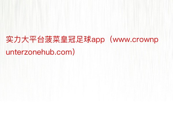 实力大平台菠菜皇冠足球app（www.crownpunterzonehub.com）